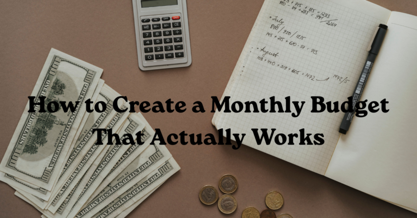 How to Create a Monthly Budget That Actually Works